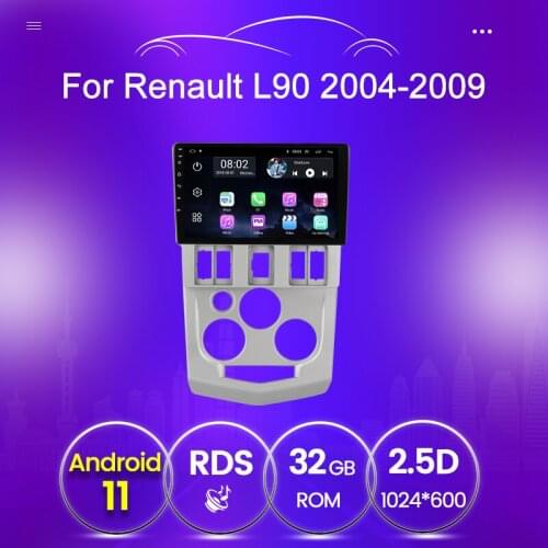 9 inch Car Radio For Renault Logan L90 2004-2007 with Fascia Frame WIfi USB GPS Navigation 2GB 32GB SWC FM Audio