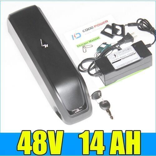 Electric bike battery 48v 14ah lithium Hailong down tube battery pack 48V 1000W Free Charger shipping and duty