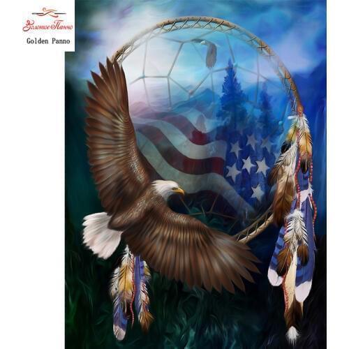 Full drill 5D DIY Diamond Painting Soaring eagle Embroidery Cross Stitch Rhinestone Mosaic Painting Home art wall decor sticker