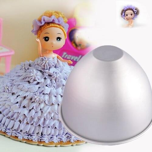 Aluminum Princess Doll Cake Mold Dolly Varden Pan Doll Dress Cake Tin 5/6/8/10 Inch