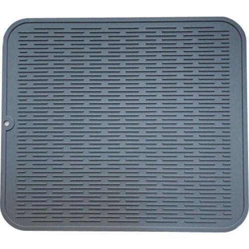 HOT SALE Large Multifunctional Silicone Placemat Dish Drying Mat Kitchen Draining Table Drain Mat Sink Non-Slip Pad Durable Pot