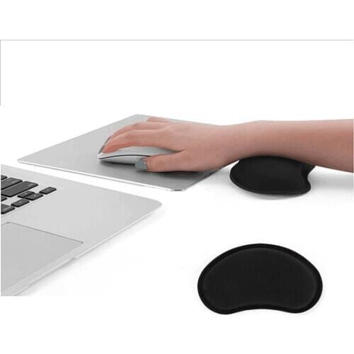 Black Memory Foam Mouse Pillow Wrist Rest Mouse Pad 135*80*25mm Wireless Massage Mat Keyboard Material:Memory Foam