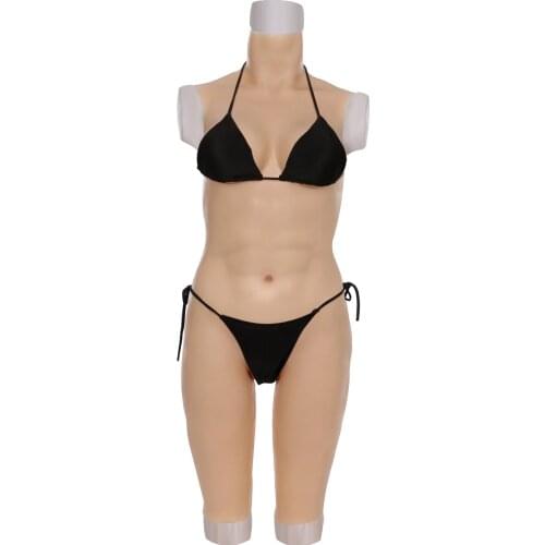 CYOMI Small Crossdresser Silicone 3-point Vagina Bodysuit Silk Cotton D CUP Boobs Shemale Fake Vagina Transgender Drag Queen 1G