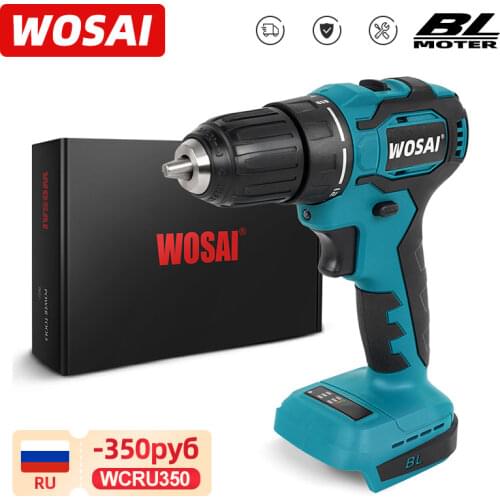 WOSAI MT-Series Brushless Electric Drill 50N.m Torque Electric Cordless Screwdriver Drill For 18V Makita Lithium Battery