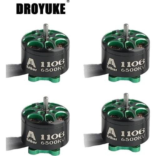 Flash Hobby 4pcs/lot Arthur series1106 6500KV Brushless Motor Mini RC Motor for FPV Racing Multicopter Part