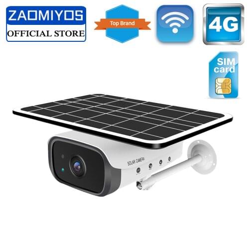 WIFI/4G LTE 1080P 4G SIM Card IP Camera Outdoor Surveillance Waterproof CCTV Camera Voice Alarm Security Low Power Solar Battery