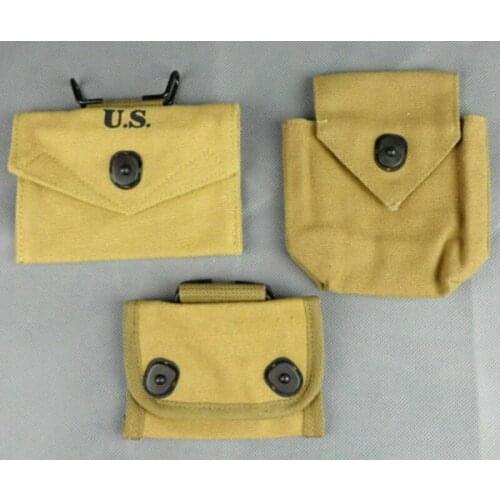 WWII WW2 US ARMY SOLDIER COMPASS FIRST-AID KIT AIRBORN CANVAS POUCH WORLD WAR II SOLDIER MILITARY