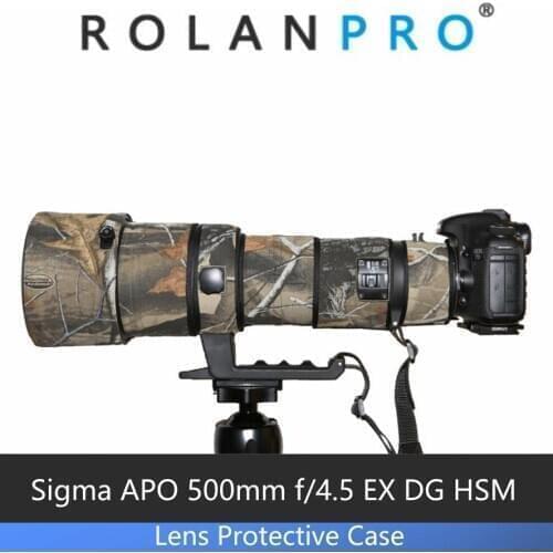ROLANPRO Lens Camouflage Coat Rain Cover for Sigma APO 500mm f/4.5 EX DG HSM Lens Protective Case Sleeve For Canon Nikon Camera