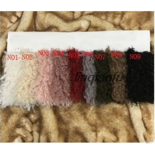 Matte imitation wool roll plush beach wool Sheep curls, clothing shoes, plush fabric,150cm*90cm(one yard)/ pcs