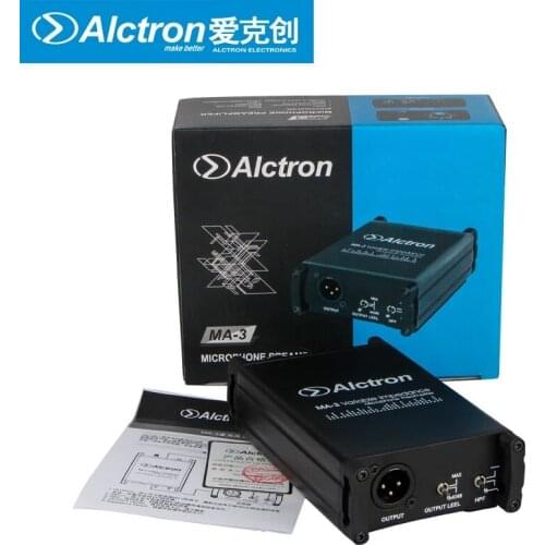 Original Alctron MA-3 mic amp professional microphone preamplifier ideal for ribbon and dynamic microphones