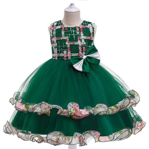 Flower Girl Dress Children Girls Birthday Party Wedding ChildrenS Party Clothes Important Occasion Costumes bridesmaid dresses