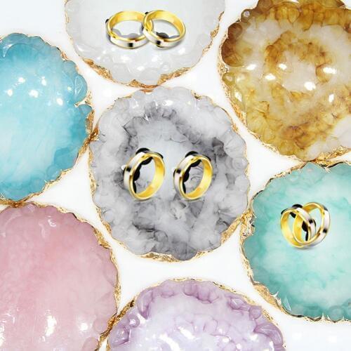 Resin Storage Painted Palette Jewelry Necklace Earrings Display Tray Creative Decoration Display Box Photo Nail Shop Supplies