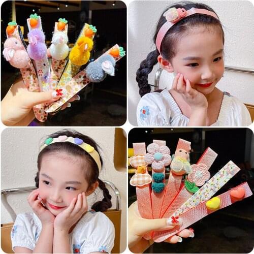 Cute bunny Velcro headband headband headband children girls baby bangs stickers hair accessories headwear