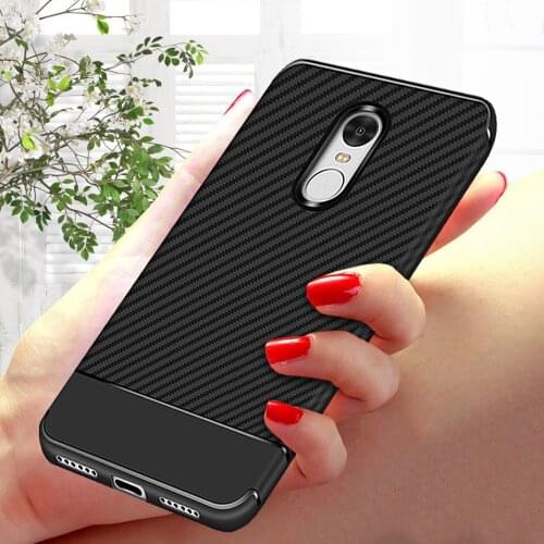 Thouport Silicone Case For Xiaomi Redmi Note 4X Carbon Fiber ShockProof Soft TPU Phone Cover For Xiaomi Redmi Note 4 Case
