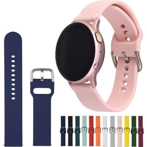 22mm Silicone Strap For Xiaomi Haylou LS05 20mm Watchband For Samsung Galaxy Watch Active 3 Active 2 Gear S2 For Amazfit bip