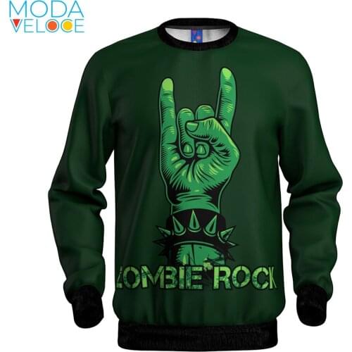 Zombie Rock 3D Print hoodies men 2021 Green slim fit teen Hoodie Fashion Hooded 2021 Sweatshirt Autumn Winter Unisex Streetwea