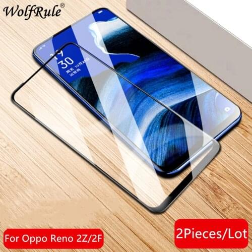 2PCS For Oppo Reno 2Z Glass HD Full Cover Glue Screen Protector For Oppo Reno 2Z 2F Glass For Oppo Reno 2F Tempered Glass 6.53"