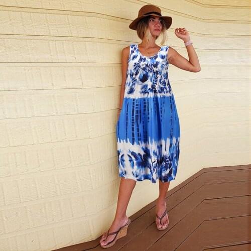 Retro Dress Vintage Clothing 50s 60s Floral Print Sleeveless Women Dress Summer Tank Sukienka Sexy Pleated Midi Dress Loose Fit