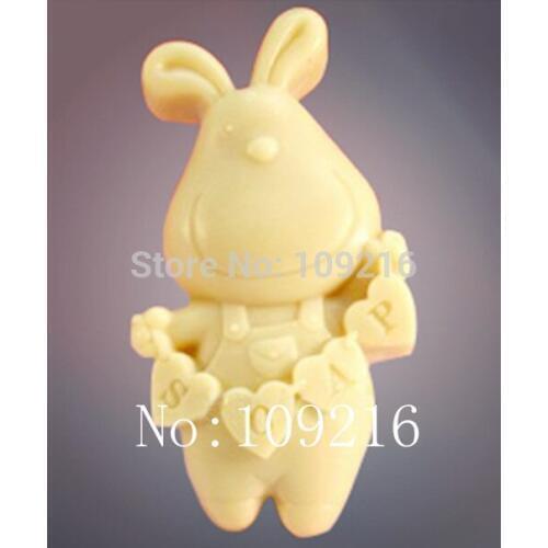 1pcs Rabbit Soap (zx1623) Silicone Handmade Soap Mold Crafts DIY Mold
