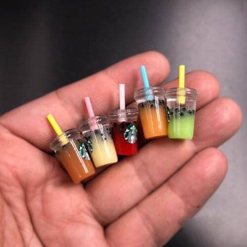 1pc Mini Pearl Milk Tea Bottle Models for 12''Figures Bar Restaurant DIY Scene Accessories