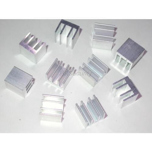 10pcs Heat Sink special for CCTV IP camera DSP / MPU Hi3516 size 13 x 13 x 11 mm