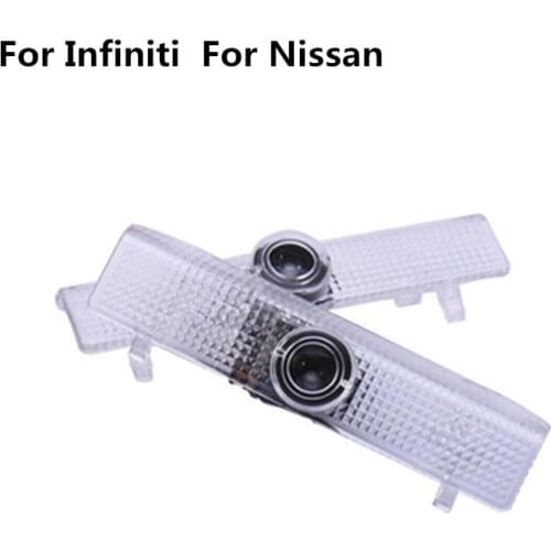 2pcs For Nissan Teana L33 Maxima A34 A35 Quest Pathfinder R52 Navara Car Logo Door Light Ghost Shadow Welcome Light Projectors