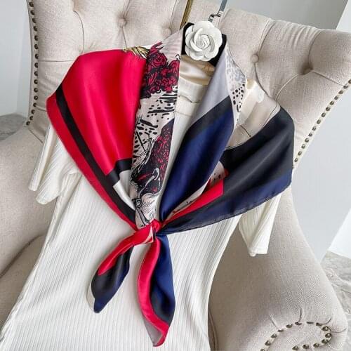 2021 new spring women scarf quality shawl silk fashion scarf headscarf beach sunscreen bag headscarf scarf 90cm*90cm