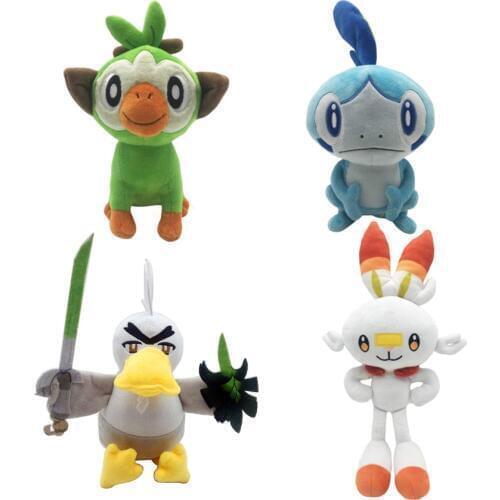 23-35cm pokemon Sobble Scorbunny Grookey Farfetch belly coat cartoon Anime oyuncak over the Jewish belly sugar in the hedgehog