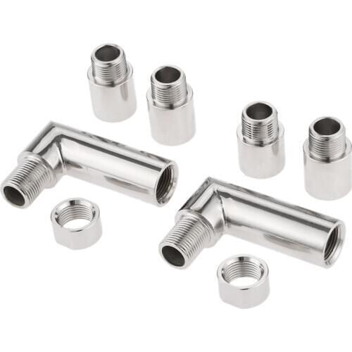 8Pcs Oxygen Sensor M18*1.5 O2 Oxygen Sensor 90 Degree Angled Extender Spacer Kit Exhaust Extension Oxygen Sensor Extender