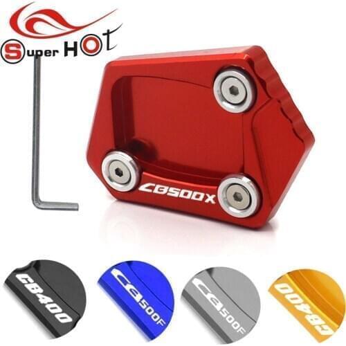 Motorcycle Accessories CNC Kickstand Foot Plate Side Stand Extension Pad for Honda CB400 VTEC CB500X CB500F
