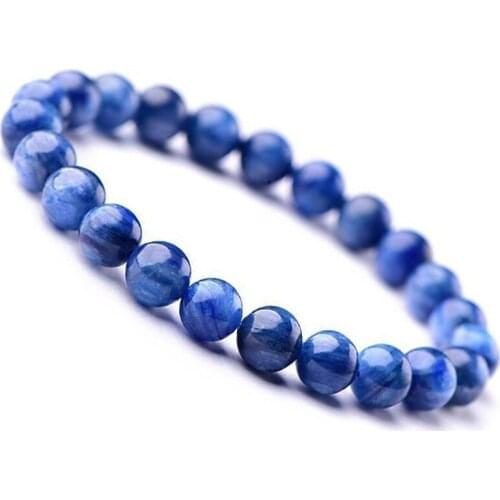 Natural Kyanite Bead Bracelet for Unisex Accessories Also Known As Disthene Blue Crystal Stones Jewelry Making For Summer