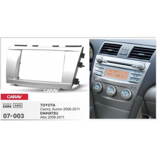 Doble Din Radio Fascia for TOYOTA Camry DAIHATSU Aurion Stereo Audio Panel Mount Installation Dash Kit Adjusting Frame Adapter