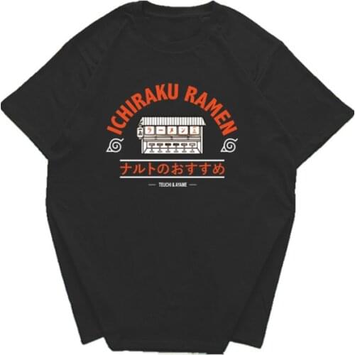 2021 interesting Japanese anime T-shirt men women fashion Uzumaki Ichiraku ramen print shirt mens summer cotton hip-hop T-shirt