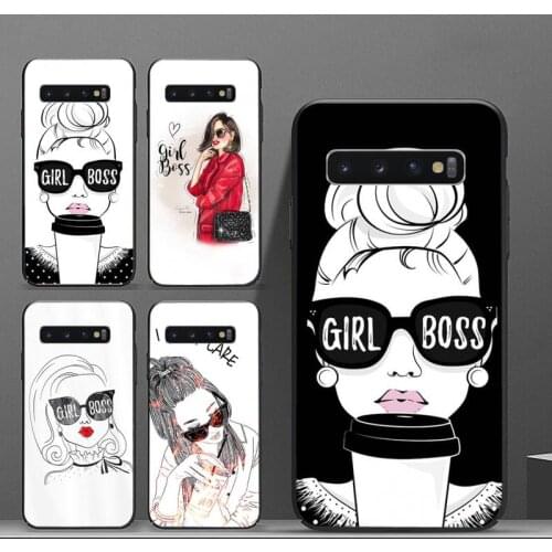 Girl Boss Pink Women power Phone Cases For Samsung galaxy S 8 9 10 20 21 30 A 30 50 51 70 note 10 plus Ultra 5g