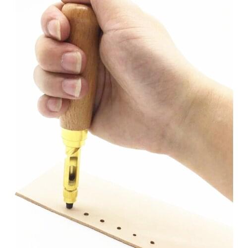 Tool hole punch screw drill die automatic belt punch replaceable silent rotary punch leather punch watch process