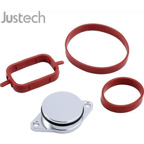 Justech 4Pcs 33mm Swirl Flap blanks With Intake Gaskets For BMW Diesel Swirl Blanks Flaps Repair Delete Kit