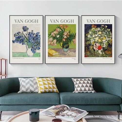 Van Gogh Roses Poster Irises Vintage Canvas Painting Abstract Flower Art Print Modern Wall Picture For Living Room Home Decor