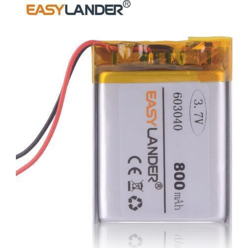Lithium polymer battery rechargeable li ion 3.7V 800mah gps psp navigator e-book speaker 603040