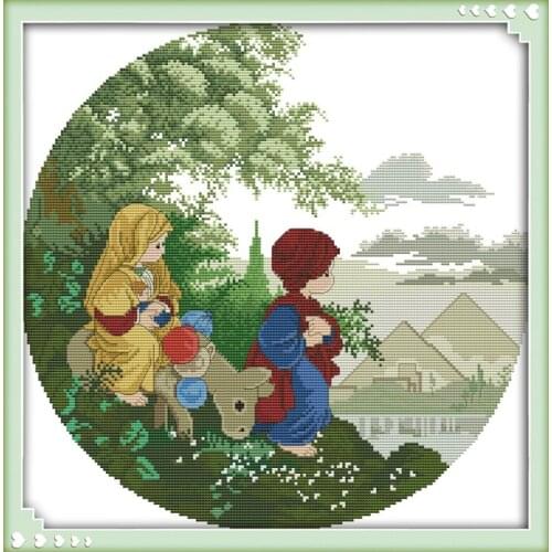 Fairy tales (3) cross stitch kit 14ct 11ct count print canvas stitching embroidery DIY handmade needlework