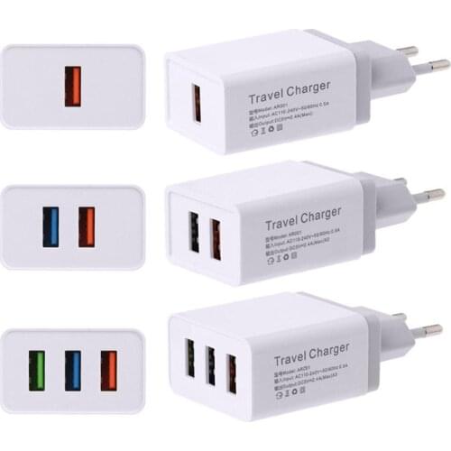 New Arrival 1/2/3 USB Port 5V/4A Home Travel Wall Charger Mobile Phone AC Power Adapter