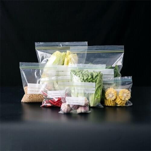 30 Pcs Food Preservation Bag Leakproof Containers Reusable Frozen Fresh-Keeping Bag Vegetable Snack Sealed Bag Zipper Bags