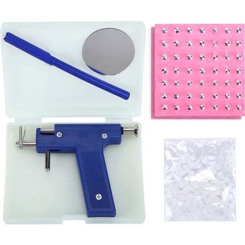 Professional Piercing Gun Tools Kit Ear Stud steel Gold Earring Ear Nose Navel Body Piercing Gun Set No Pain Safe Sterile