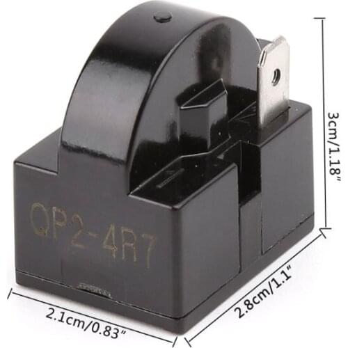 M7DF QP2-4.7 Start Relay QP2-4R7 4.7Ω 1 Pin Refrigerator PTC Starter for Compressor