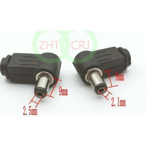 10pcs 5.5mm X 2.5mm/5.5mmx2.1mm DC socket jack Right angle Charger Power Plug Solder