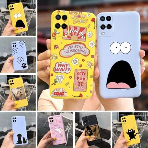 Cute Cartoon Case For Oppo A54 Case CPH2239 Soft Silicone Back Cover For Oppo A54 5G Phone Cases OppoA54 5G CPH2195 Coque Bumper