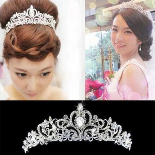 Bridal Wedding Delicate Tiaras Crown Ladies Luxury Shining Rhinestone Hair Jewelry Girls Party Temperamental Beauty Headpieces