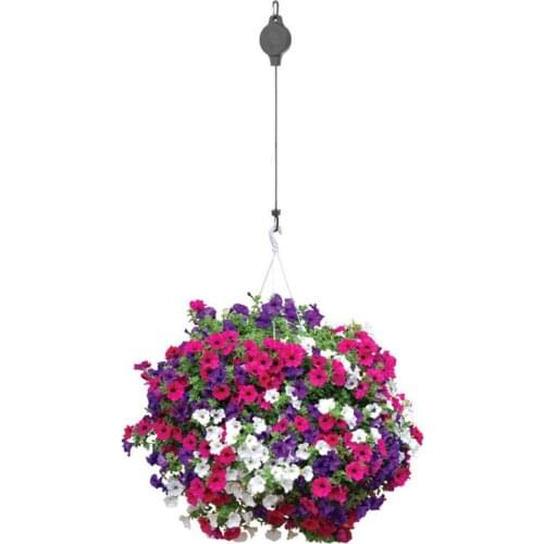 Telescopic Retractable Plant Pulley Pull Down Hanger Basket Hook Adjustable For Garden Birds Feeder Indoor Outdoor Decoration