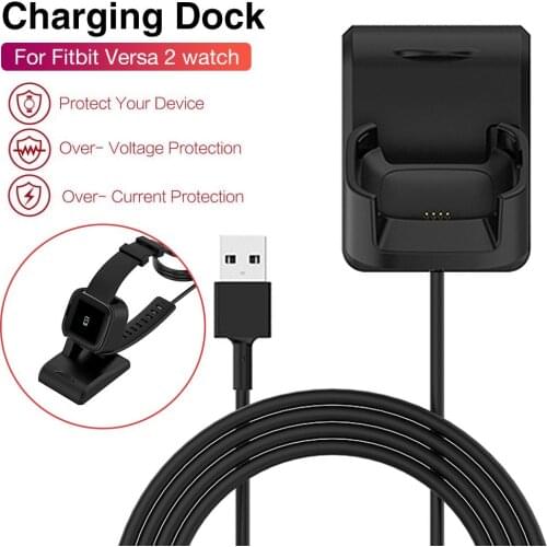 Smartwatch Holder Charger Dock Station Charging Holder For Fitbit Versa 2 Watch Stand Charging Cable Smart Watch Accessories