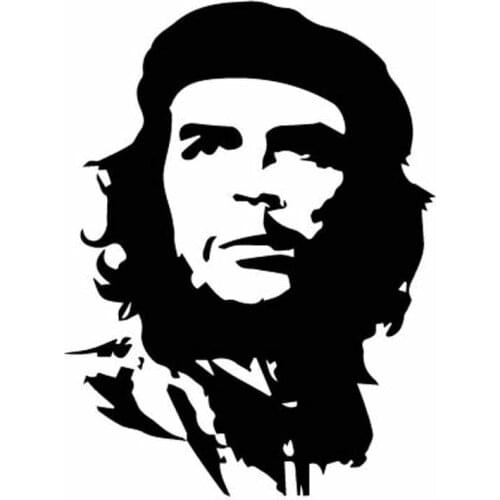 11CM*15CM Serious Celebrity Che Guevara Car KK Vinyl Decal Decorate Sticker Black/Silver Car Decal