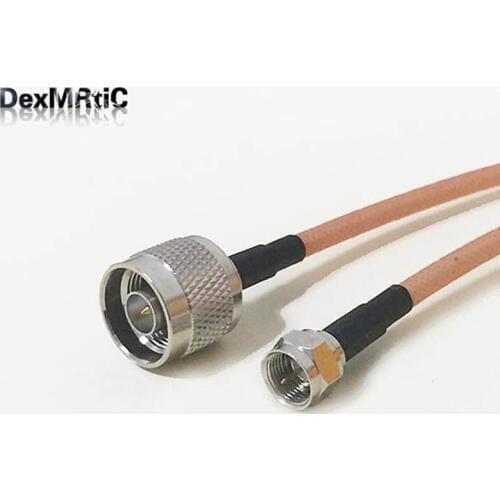 High quality low-attenuation N Male Plug Switch F Male pigtail cable RG142 50CM/100CM low loss wholesale price